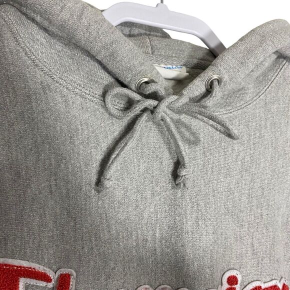 Vtg Champion Hoodie Mens M Gray Reverse Weave Embroidered Logo Spellout 90s Y2K - Picture 11 of 11